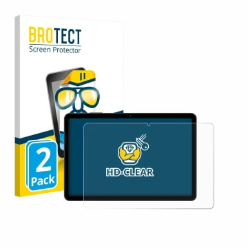 Vorderseite einer Produktverpackung mit dem Markenlogo BROTECT. Daneben ist das Gerät Tabwee T80 10.1