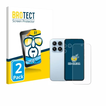 Vorderseite einer Produktverpackung mit dem Markenlogo BROTECT. Daneben ist das Gerät Xiaomi 17 (Display+Kamera) mit dem zugeh