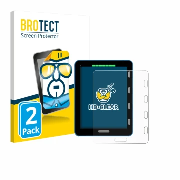 Vorderseite einer Produktverpackung mit dem Markenlogo BROTECT. Daneben ist das Gerät Vakaros Atlas 2 / Edge mit dem zugehörig