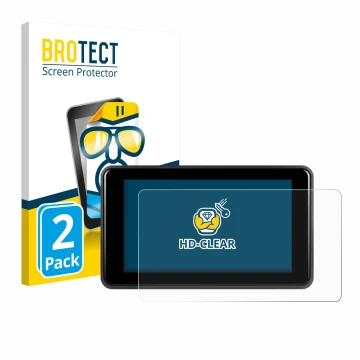 Vorderseite einer Produktverpackung mit dem Markenlogo BROTECT. Daneben ist das Gerät Vechtel Motorrad Carplay 5