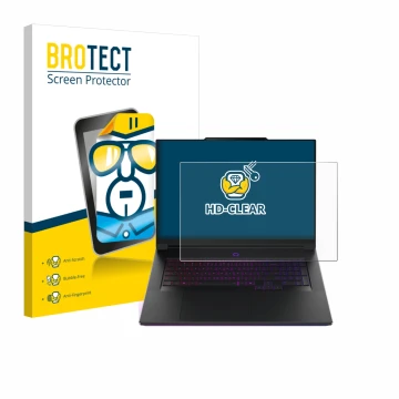 Vorderseite einer Produktverpackung mit dem Markenlogo BROTECT. Daneben ist das Gerät Lenovo Legion 9i Gen 10 18