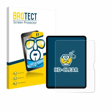 Vorderseite einer Produktverpackung mit dem Markenlogo BROTECT. Daneben ist das Gerät Apple iPad Pro 13