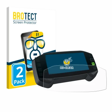 Vorderseite einer Produktverpackung mit dem Markenlogo BROTECT. Daneben ist das Gerät Suzuki DR-Z4S 2025 mit dem zugehörigen D