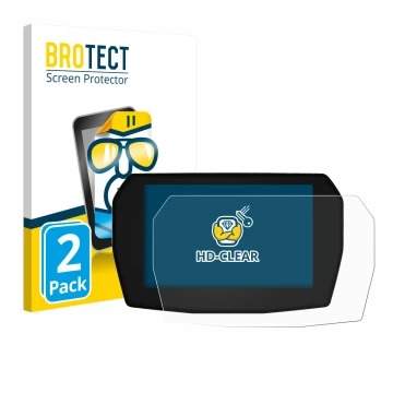 Vorderseite einer Produktverpackung mit dem Markenlogo BROTECT. Daneben ist das Gerät Ducati Multistrada V2 2025 mit dem zugeh