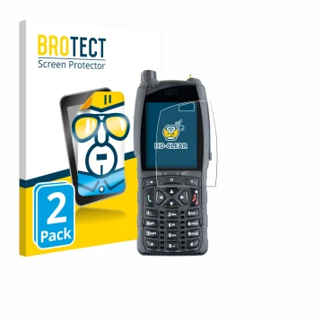Vorderseite einer Produktverpackung mit dem Markenlogo BROTECT. Daneben ist das Gerät Sepura SC2020 mit dem zugehörigen Displa