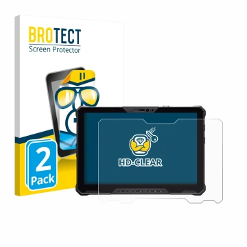 Vorderseite einer Produktverpackung mit dem Markenlogo BROTECT. Daneben ist das Gerät Dell Pro Rugged 12 RA02260 mit dem zugeh