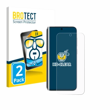 Vorderseite einer Produktverpackung mit dem Markenlogo BROTECT. Daneben ist das Gerät Vivo X300 Pro mit dem zugehörigen Displa