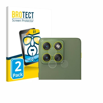 Vorderseite einer Produktverpackung mit dem Markenlogo BROTECT. Daneben ist das Gerät Motorola Edge 70 (NUR Kameraschutz) mit 