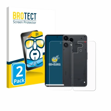 Vorderseite einer Produktverpackung mit dem Markenlogo BROTECT. Daneben ist das Gerät Nothing Phone (3a) Lite (Display+Rücksei