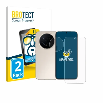 Vorderseite einer Produktverpackung mit dem Markenlogo BROTECT. Daneben ist das Gerät Honor Magic 8 (Display+Kamera) mit dem z