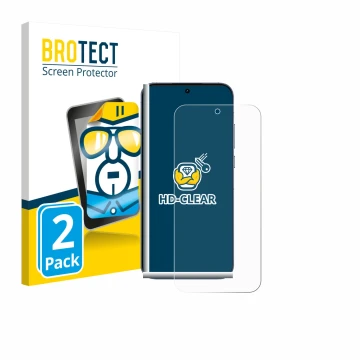 Vorderseite einer Produktverpackung mit dem Markenlogo BROTECT. Daneben ist das Gerät realme GT 8 Pro mit dem zugehörigen Disp