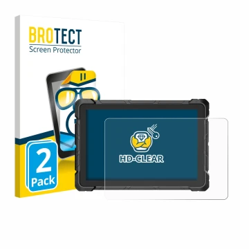 Vorderseite einer Produktverpackung mit dem Markenlogo BROTECT. Daneben ist das Gerät Higole F7G Rugged Tablet 10.1