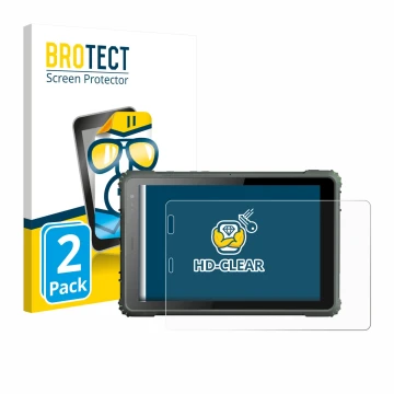 Vorderseite einer Produktverpackung mit dem Markenlogo BROTECT. Daneben ist das Gerät Geshem MTK6877 mit dem zugehörigen Displ