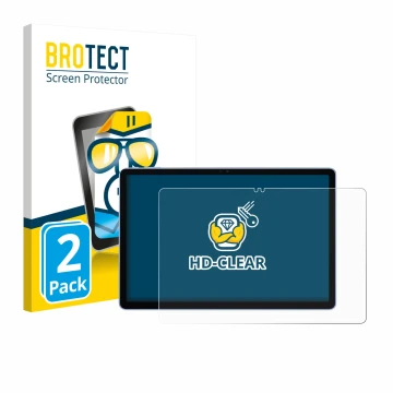 Vorderseite einer Produktverpackung mit dem Markenlogo BROTECT. Daneben ist das Gerät Itel VistaTab 30 mit dem zugehörigen Dis