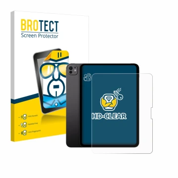 Vorderseite einer Produktverpackung mit dem Markenlogo BROTECT. Daneben ist das Gerät Apple iPad Pro 13