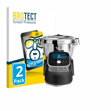 Vorderseite einer Produktverpackung mit dem Markenlogo BROTECT. Daneben ist das Gerät Moulinex i-Companion Touch Pro mit dem z