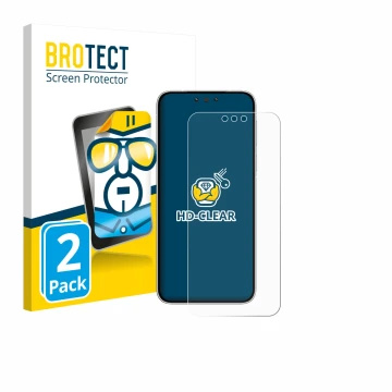 Vorderseite einer Produktverpackung mit dem Markenlogo BROTECT. Daneben ist das Gerät Huawei Mate 80 mit dem zugehörigen Displ