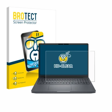 Vorderseite einer Produktverpackung mit dem Markenlogo BROTECT. Daneben ist das Gerät Dell Pro Max 16 Plus mit dem zugehörigen