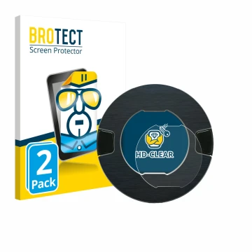 Vorderseite einer Produktverpackung mit dem Markenlogo BROTECT. Daneben ist das Gerät OOONO P-DISC NO1 mit dem zugehörigen Dis