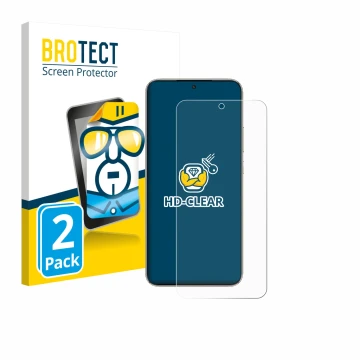 Vorderseite einer Produktverpackung mit dem Markenlogo BROTECT. Daneben ist das Gerät Honor X70 mit dem zugehörigen Displaysch