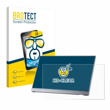 Vorderseite einer Produktverpackung mit dem Markenlogo BROTECT. Daneben ist das Gerät Arzopa Z3FC 16.1