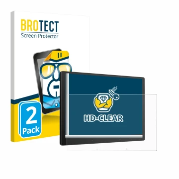 Vorderseite einer Produktverpackung mit dem Markenlogo BROTECT. Daneben ist das Gerät Atoto X10 10