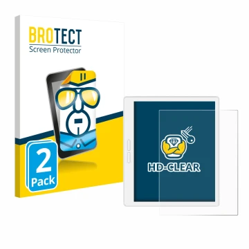 Vorderseite einer Produktverpackung mit dem Markenlogo BROTECT. Daneben ist das Gerät Bigme B751C-S mit dem zugehörigen Displa