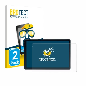 Vorderseite einer Produktverpackung mit dem Markenlogo BROTECT. Daneben ist das Gerät MUISOO MUIC10702 10.1