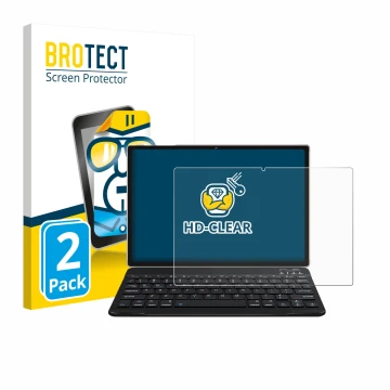 Vorderseite einer Produktverpackung mit dem Markenlogo BROTECT. Daneben ist das Gerät DEERTiME E9 10.1