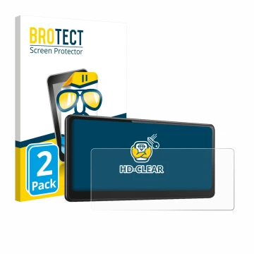 Vorderseite einer Produktverpackung mit dem Markenlogo BROTECT. Daneben ist das Gerät CarpodGo T3 Pro 8.9