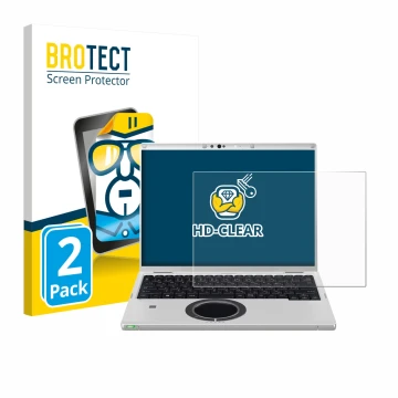 Vorderseite einer Produktverpackung mit dem Markenlogo BROTECT. Daneben ist das Gerät Panasonic CF-FV3 mit dem zugehörigen Dis