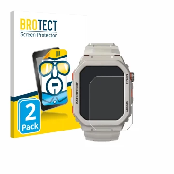 Vorderseite einer Produktverpackung mit dem Markenlogo BROTECT. Daneben ist das Gerät Rogbid Tank G2 mit dem zugehörigen Displ