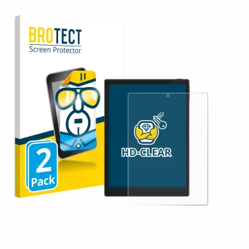 Vorderseite einer Produktverpackung mit dem Markenlogo BROTECT. Daneben ist das Gerät Hannspree Lumo 7.8 mit dem zugehörigen D