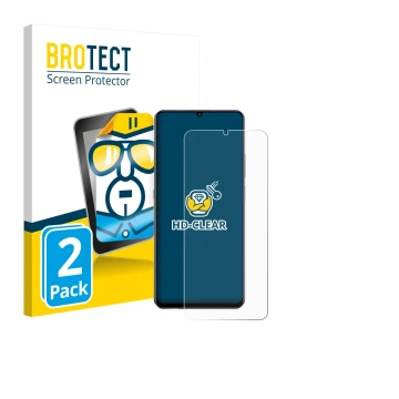 Vorderseite einer Produktverpackung mit dem Markenlogo BROTECT. Daneben ist das Gerät realme Note 70 mit dem zugehörigen Displ