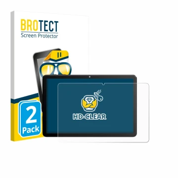 Vorderseite einer Produktverpackung mit dem Markenlogo BROTECT. Daneben ist das Gerät Rebecco Z50 10.1