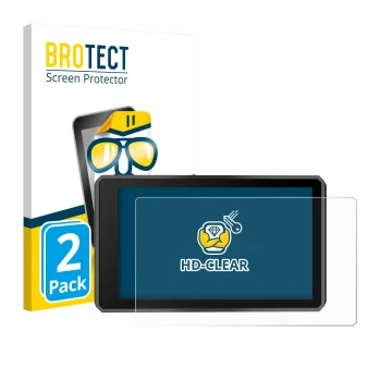 Vorderseite einer Produktverpackung mit dem Markenlogo BROTECT. Daneben ist das Gerät Garmin zumo XT3 4.7