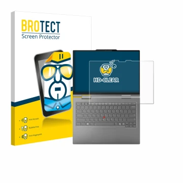 Vorderseite einer Produktverpackung mit dem Markenlogo BROTECT. Daneben ist das Gerät Lenovo ThinkPad X1 2-in-1 Gen 10 Aura Ed