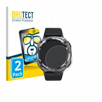 Vorderseite einer Produktverpackung mit dem Markenlogo BROTECT. Daneben ist das Gerät TIMU S90+ 1.48