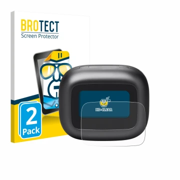 Vorderseite einer Produktverpackung mit dem Markenlogo BROTECT. Daneben ist das Gerät JBL Live Beam 3 mit dem zugehörigen Disp