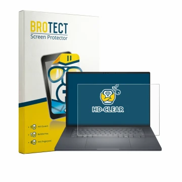 Vorderseite einer Produktverpackung mit dem Markenlogo BROTECT. Daneben ist das Gerät Dell Pro Precision 7 Series 16 mit dem z