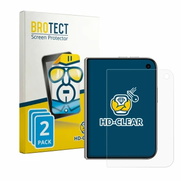 Vorderseite einer Produktverpackung mit dem Markenlogo BROTECT. Daneben ist das Gerät Apple iPhone Duo mit dem zugehörigen Dis