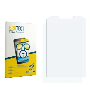 Vorderseite einer Produktverpackung mit dem Markenlogo BROTECT. Daneben ist der zugehörige Displayschutz.
