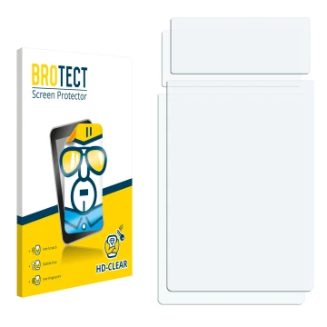 Vorderseite einer Produktverpackung mit dem Markenlogo BROTECT. Daneben ist der zugehörige Displayschutz.