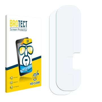 Vorderseite einer Produktverpackung mit dem Markenlogo BROTECT. Daneben ist der zugehörige Displayschutz.