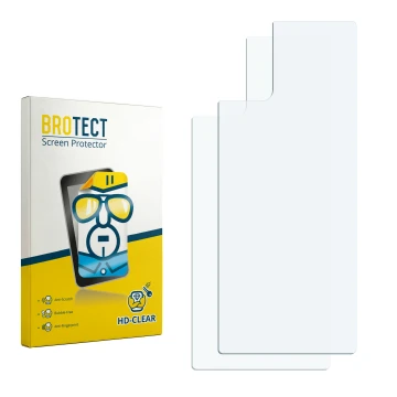 Vorderseite einer Produktverpackung mit dem Markenlogo BROTECT. Daneben ist der zugehörige Displayschutz.