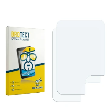 Vorderseite einer Produktverpackung mit dem Markenlogo BROTECT. Daneben ist der zugehörige Displayschutz.