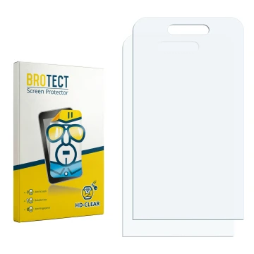 Vorderseite einer Produktverpackung mit dem Markenlogo BROTECT. Daneben ist der zugehörige Displayschutz.