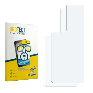 Vorderseite einer Produktverpackung mit dem Markenlogo BROTECT. Daneben ist der zugehörige Displayschutz.