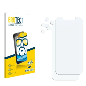 Vorderseite einer Produktverpackung mit dem Markenlogo BROTECT. Daneben ist der zugehörige Displayschutz.