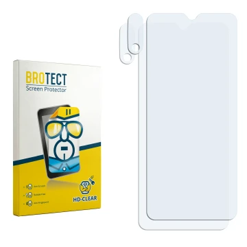 Vorderseite einer Produktverpackung mit dem Markenlogo BROTECT. Daneben ist der zugehörige Displayschutz.